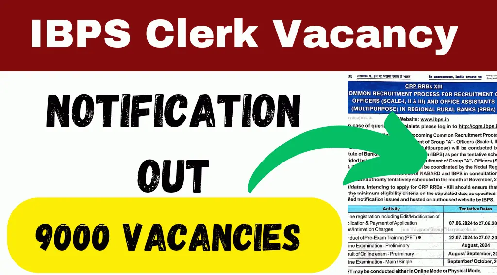 IBPS Clerk Vacancy